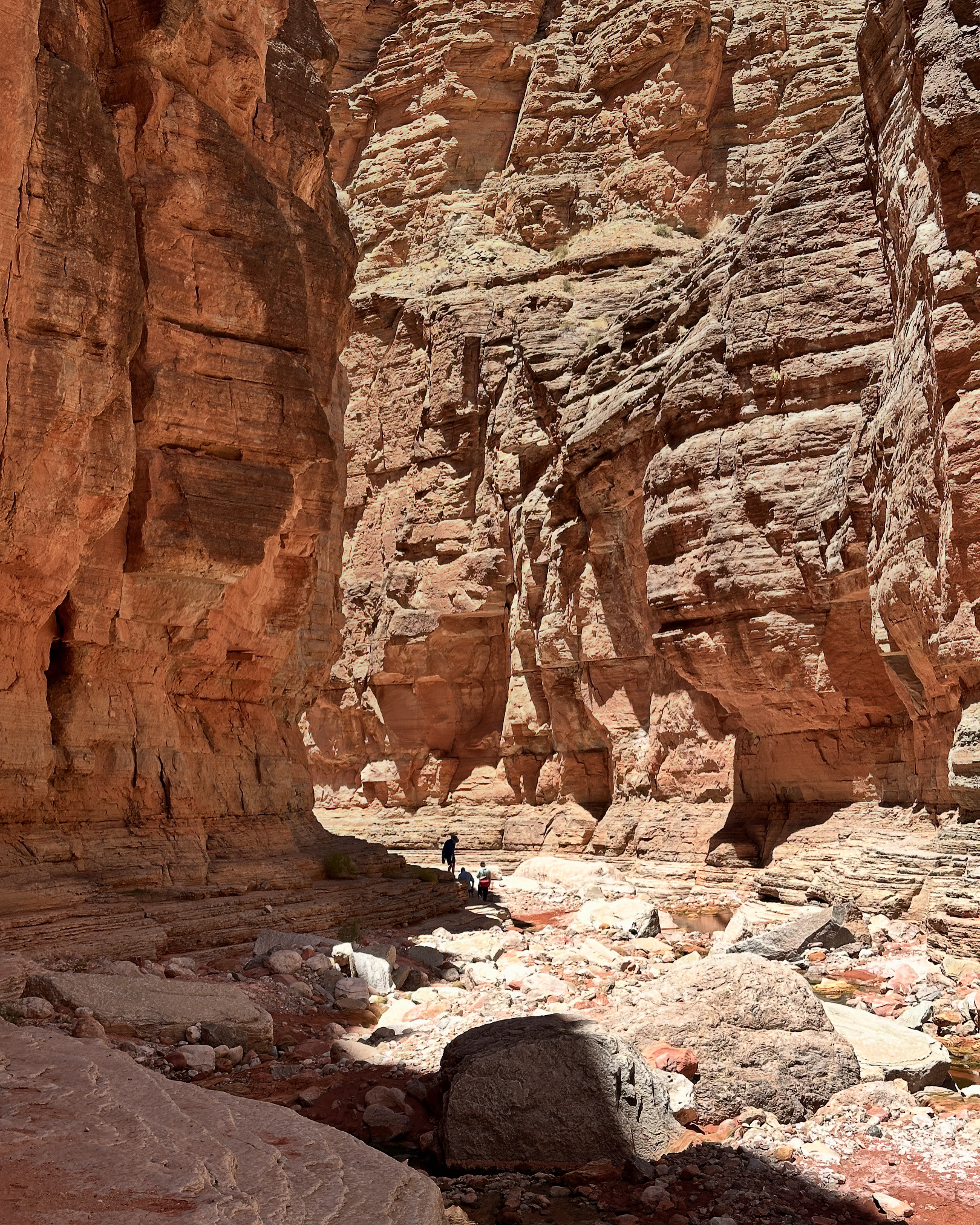 National Canyon in the western Grand Canyon is a rugged side canyon reached from the Colorado River, photographed during backcountry exploration in the canyon.