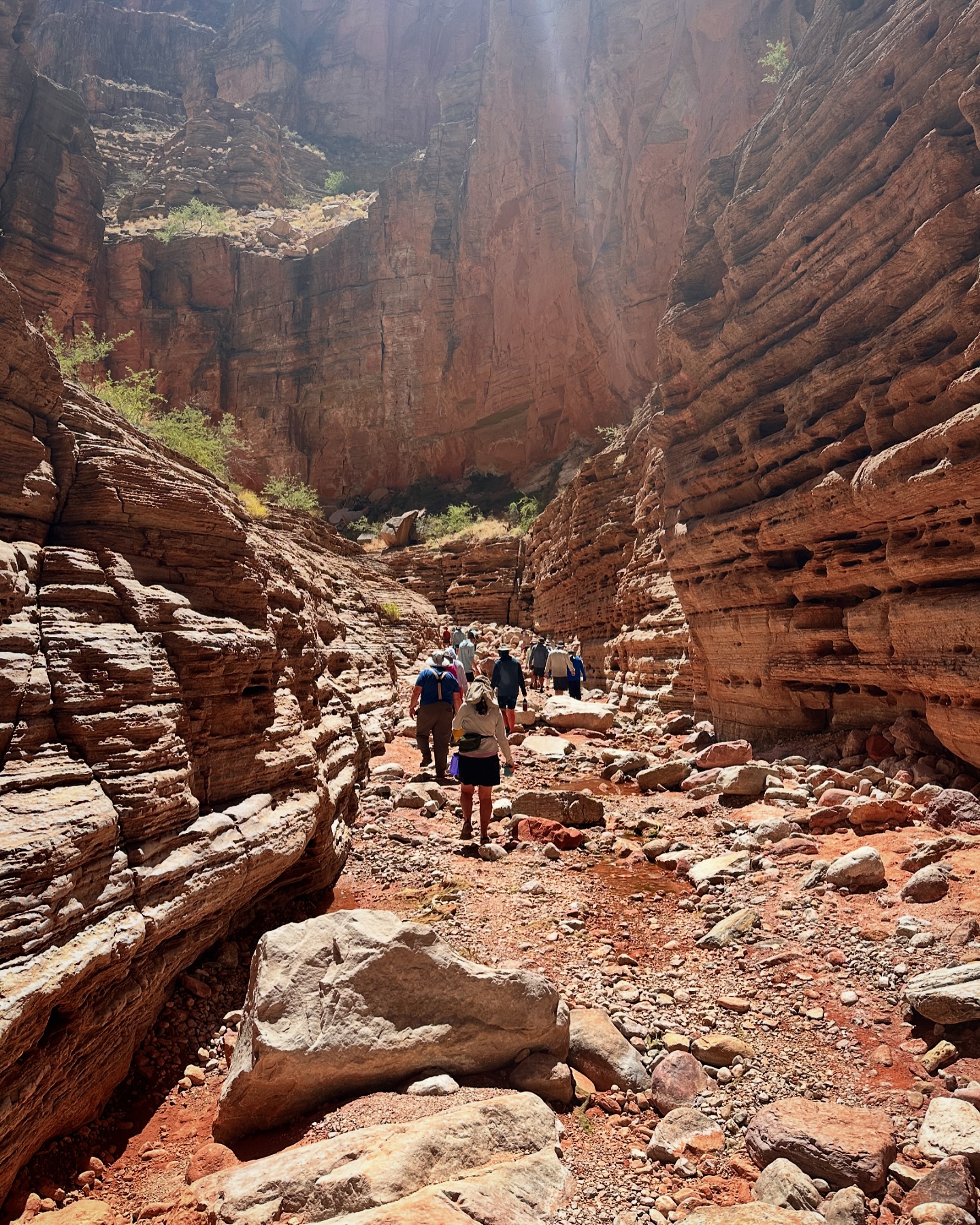 Hiking through National Canyon in Grand Canyon