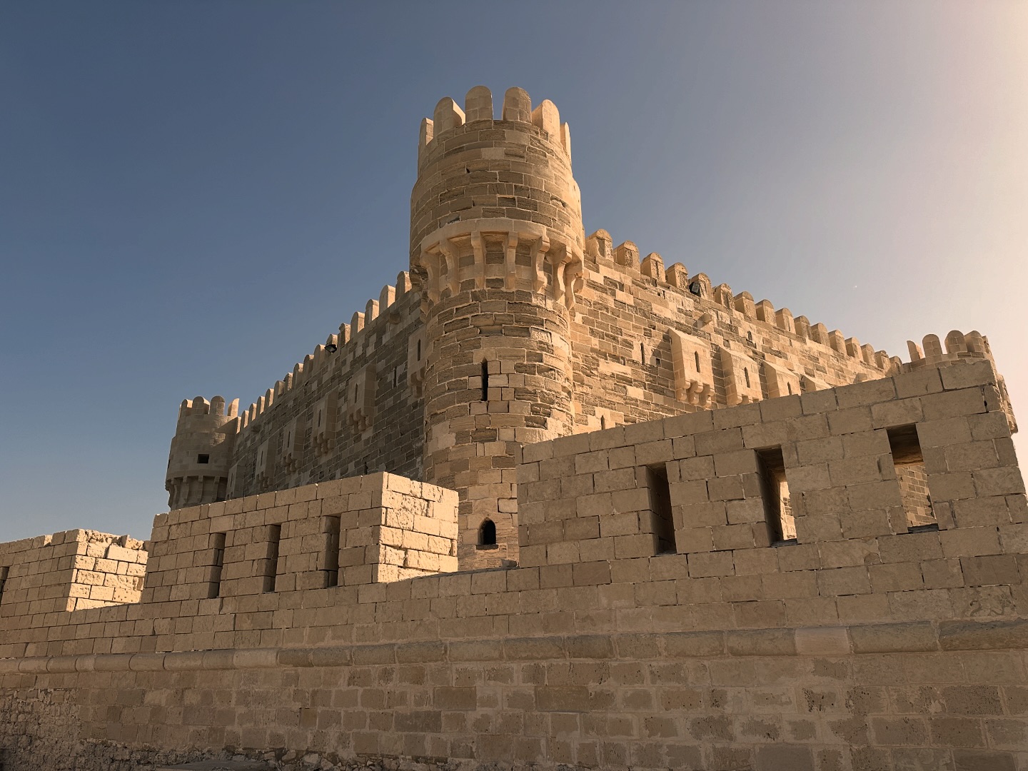 Citadel of Qaitbay on the waterfront in Alexandria Egypt