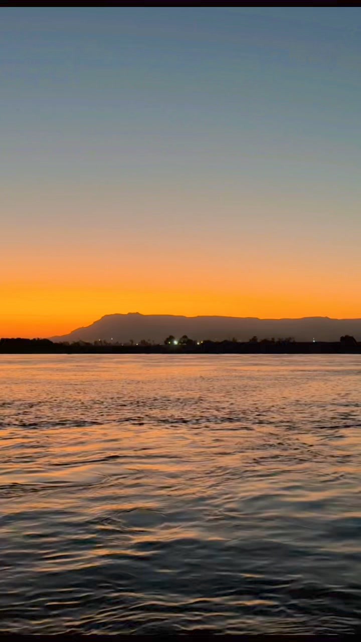 Sunset on the Nile River at Luxor Egypt