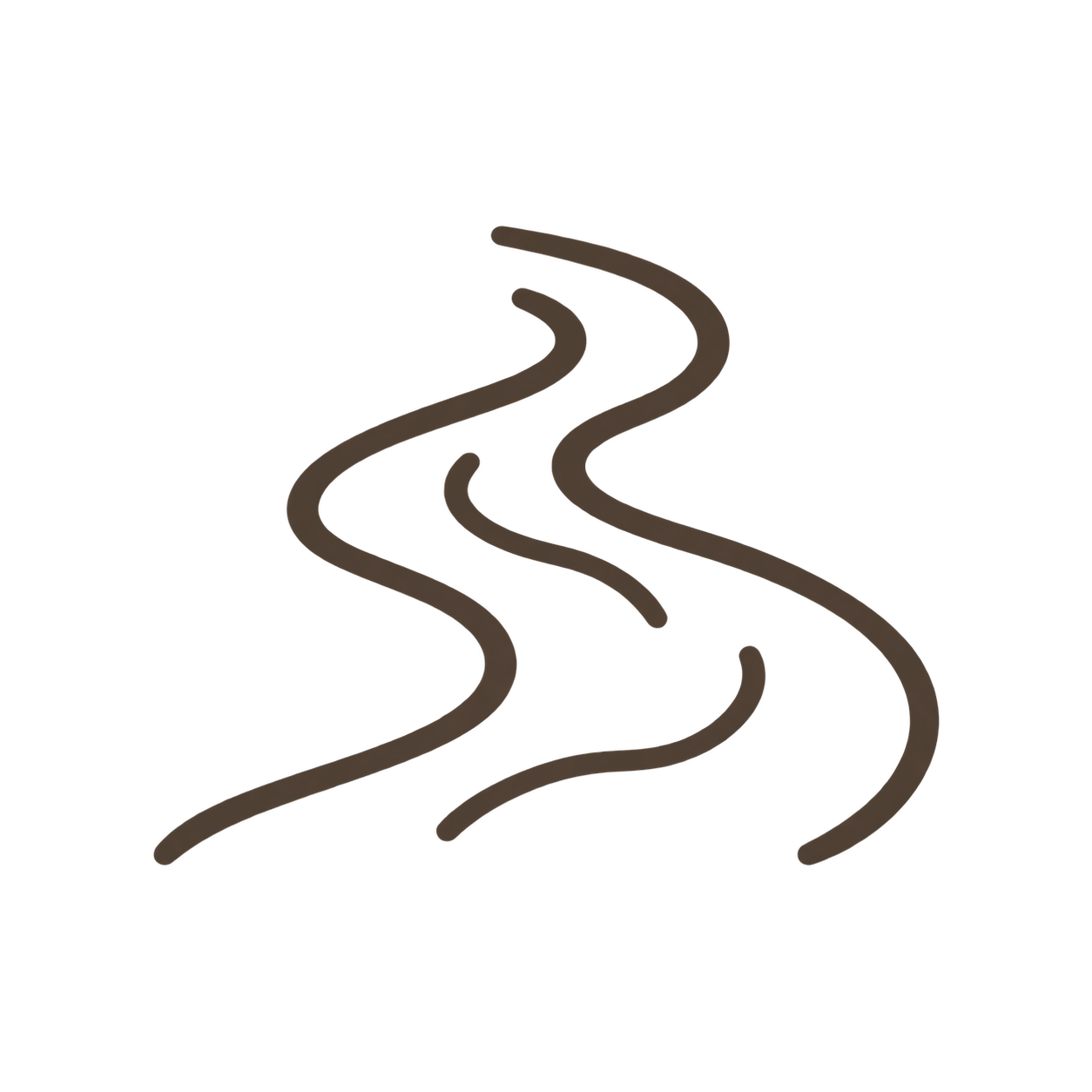 Winding river icon representing miles traveled on the Colorado River
