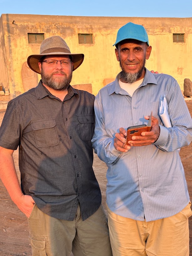 Nate Loper with a Colleague in Egypt Nate Loper with a colleague at an archaeological site in Egypt
